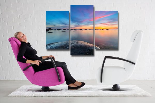 Suur mitmeosaline kolmikpilt seinale Mitmeosaline seinapilt